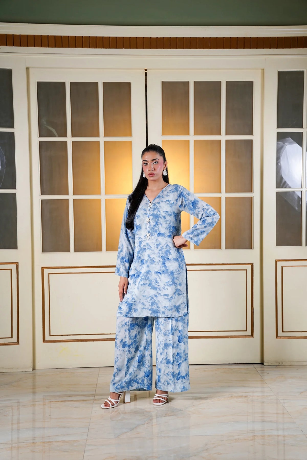 Neel Georgette 2-Piece Co-Ord Set