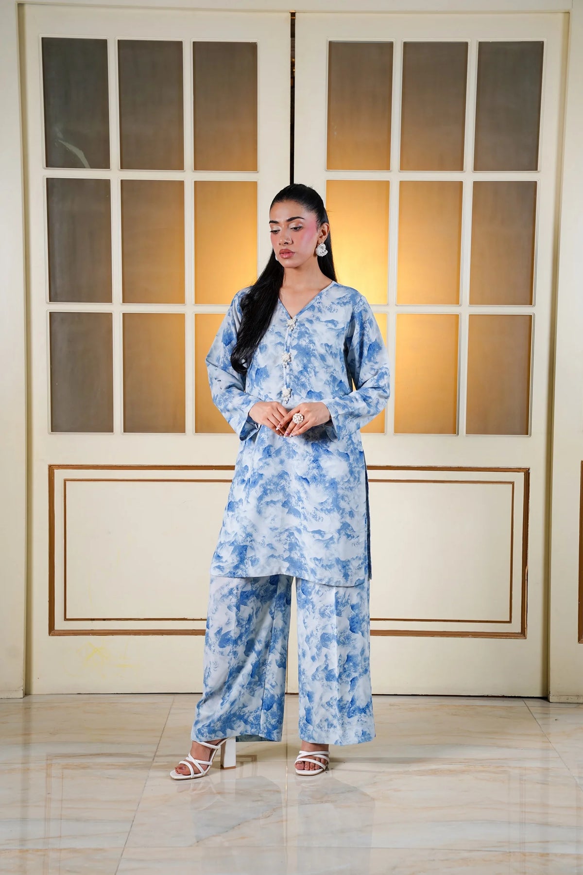 Neel Georgette 2-Piece Co-Ord Set